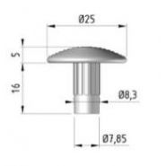 Clou podotactile a sceller en inox 316l - tige standard (aa)_3