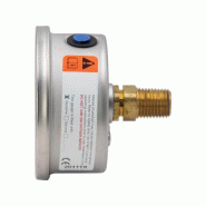 G2534R, Manomètre, 63 mm Face, Raccordement centre arrière, Bain de glycérine, 400 bar pression maximale_3
