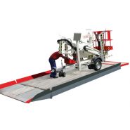 Équipement de travail en hauteur avec stabilisateurs hydrauliques