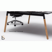 Bureau bench 2 personnes Ogi Wood - MDD. - Anthracite, Non, 140 x 161 cm_3