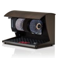 Cireuse à chaussures Nature - Design en bois véritable - Brosse en crin de cheval et distributeur de cirage 0,75L_3