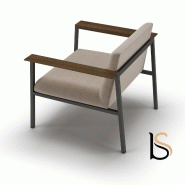 Fauteuil visiteur 1 place ADO - Offisit - Beige, Blanc_3