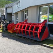 Godet crocodile pour tracteur avec côtés démontables