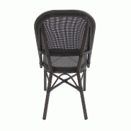 Paris - Chaise de bistrot en tissu wengé-mesh noir_3