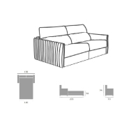 Canapé convertible express ONDA - 120x190 cm - tissu personnalisable - design contemporain et confort_3
