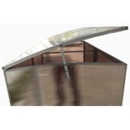 Cache-poubelle esthétique et pratique pour deux poubelles sur roues