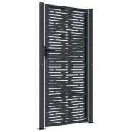 Vidaxl portail de jardin anthracite 105x180 cm conception de carré 153194_3