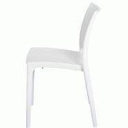 Lot de 6 chaises visiteurs MAYA blanches_3