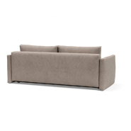 Innovation Living - Canapé convertible à ouverture assistée Tripi Cordufine beige - Lit 150x200 cm avec rangement_3