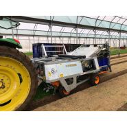 Récolteuse MAGIC MÂCHE - Ortomec SRL - montée sur tracteur avec système No Stop et NEW HERBEX_3