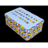 Boîte/coffret métal décor junior 'Alphabet Nautique' 190 x 125 x 72 mm - motif drapeau Basque - Made in France - BA004408_3