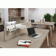 Bureau bench 2 personnes Blade - Alea - Non, 120, Chêne gris_3