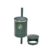 Corbeille publique Morvan 40 litres - Polyéthylène indéformable - Réf : 208000, Vert_3