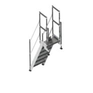 Passerelle en caillebotis maille carrée acier galvanisé