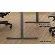 Bureau d'angle  Idea Tube avec caisson - Quadrifoglio. - Blanc 9010, Blanc, 160 x 160 cm_3