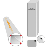 Coffrage de poteau en carton carré ou rectangle lisse - angles coupés - Référence 660_conf_3
