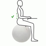 Ballon ergonomique ERGOBALL bouclette blanc_3