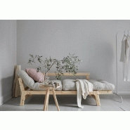 Banquette convertible futon Step - Pin massif coloris naturel - Couchage 70x200 cm_3