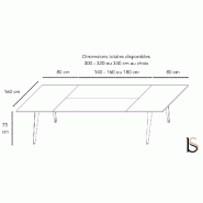 Table de réunion multi-plateaux Pigreco - MARTEX - Blanc, Titane, 340_3