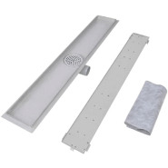 Vidaxl drain de douche linéaire 2 pc 830 x 140 mm acier inoxydable 275950_3