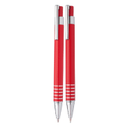 Parure écriture en aluminium - Stylo à bille et porte-mines 0,7 mm avec boîte en métal_3
