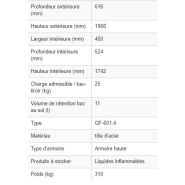 119259w - Armoire de sécurité coupe-feu 90 minutes, 4 bacs-tiroirs, charnières à gauche_3