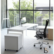 Bureau rectangulaire OGI Y - MDD - Blanc 9010, 180, Blanc_0
