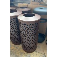 Poubelle publique Wellington Open - Design moderne - Vigipirate - Acier galvanisé et résistant_3