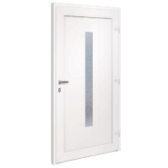 Vidaxl porte d'entrée anthracite 108x200 cm pvc 3157092_3