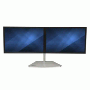 Bras pour écran PC double affichage à  fixation horizontale - Aluminium_3