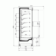 Vitrine réfrigérée verticale TEMPERA EFFICIA - Portes double vitrage, 0°C à +2°C, 5 niveaux, 937 mm largeur, 760 mm profondeur, 2050 mm hauteur_3