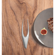 Coffret Couteau + Fourchette Silex - acier inox 18/10 - sur planche en bois - 185 mm - Culter_3
