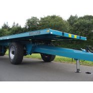 Remorque 12 mètres avec freinage hydraulique 25 km/h