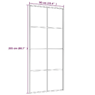 Vidaxl porte coulissante verre esg dépoli et aluminium 90x205 cm blanc 151673_3