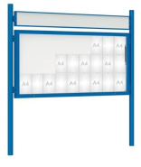 Vitrine extérieure peinte 75 - sur poteaux - affichage simple face - de 8 à 30 A4 - Plexi chocs - serrure de sécurité_3