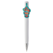 Stylo à bille en plastique - avec clip sur mesure - encre bleue - marquage UV LED inclus_3