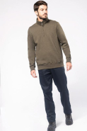 Sweat-shirt col zippé homme - Kariban - Réf: K487 - Molleton prérétréci LSF - Disponible en 17 coloris_3