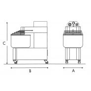 Pétrin professionnel - PExMC-TF - tête fixe - 18 à 60 kg - 2 vitesses - Caplain_3