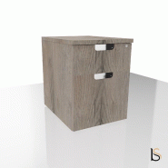 Caisson mobile TAK - Mobel Linea - 2 tiroirs, Chêne grisé_3