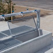 Installation de nettoyage des chaussures sur sol - Lave-chaussures robuste en béton armé avec 4 à 16 stations_3