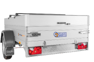 Remorque SARIS aluminium avec capot sécurisé - MC 255 133 1350 1 C - PTAC 1350 Kg - 1 essieu freiné - Référence -T-UT20293_3