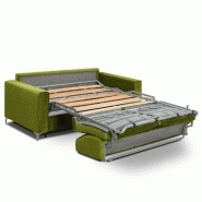 Canapé convertible express Jackson 160cm - Matelas Comfort Bultex® 12cm - Sommier lattes Renatonisi - Tissu tweed vert_3