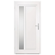 Vidaxl porte d'entrée blanc 98x200 cm pvc 3157094_3