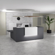 Bureau d'accueil d'angle avec accès PMR Delta Plus - Mobel Linea - Anthracite, Gauche, 264, Oui_4