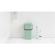 Poubelle Brabantia Sort & Go - 16 litres - Jade Green - Multi-talent - Volume S (16 L)_3