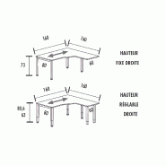 Bureau d'angle compact - hauteur fixe ou réglable - So Vera_3