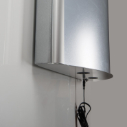 Caisson lumineux LED convexe A3 - Réf. 215520 - rétro-éclairage par LED et structure aluminium_3