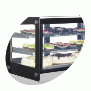 Comptoir réfrigéré LCT-F - façade vitrée plane - éclairage LED - finition inox - Référence LCT900F/BLACK_3