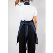 Tablier à bavette Antibes - denim avec détails simili-cuir - personnalisable et Made in France_3