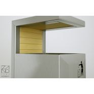 Poubelle publique Pavo 03.063.1 - Zano - 47 L - Lattes bois et acier noir ou inoxydable_3